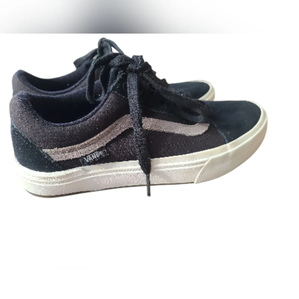 Vans Pop Cush BMX Black + White Suede And Canvas Sneakers Size W6 Or M 5.5 EU 37